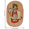 Oval Shaped Design Bamboo Hand Crafted Wall Hangings Of Bal Gopal With Holy Cow For Home Decor | Bamboo Art For Wall Decor - Image 2