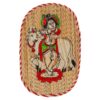 Oval Shaped Design Bamboo Hand Crafted Wall Hangings Of Bal Gopal With Holy Cow For Home Decor | Bamboo Art For Wall Decor - Image 3